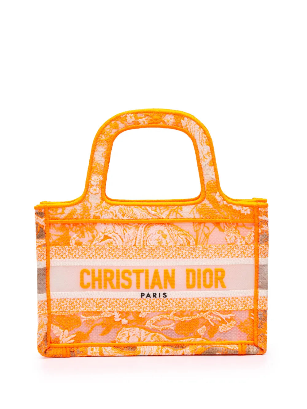 Christian Dior Mini Canvas Embroidered Dioriviera Toile De Jouy Book Tote handbag
