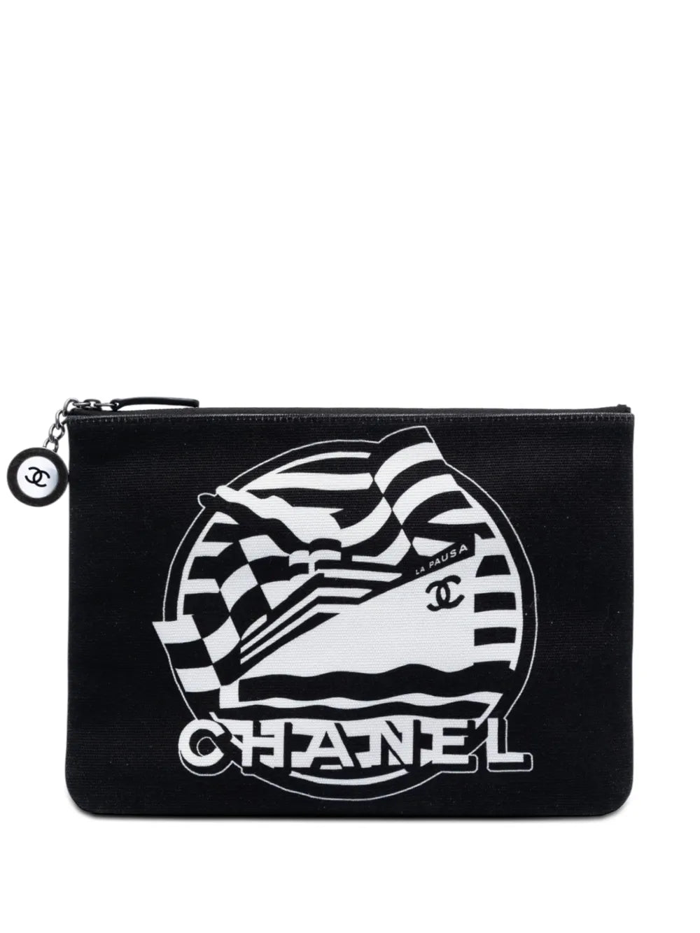 Chanel Medium Canvas La Pausa Zip O Case clutch bag