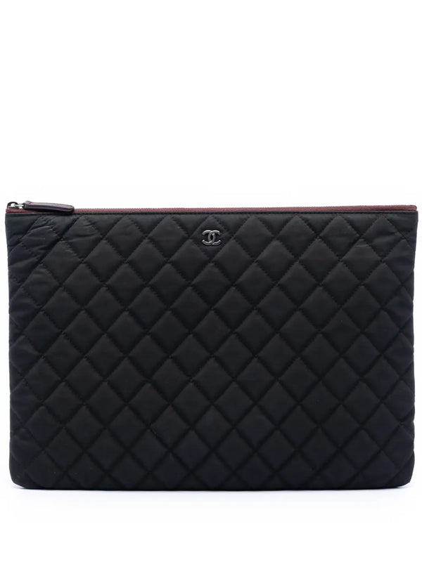 Chanel Large Quilted Nylon O Case clutch bag