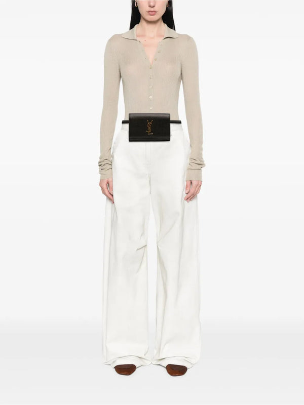 Saint Laurent Grain de Poudre Leather Kate Belt Bag