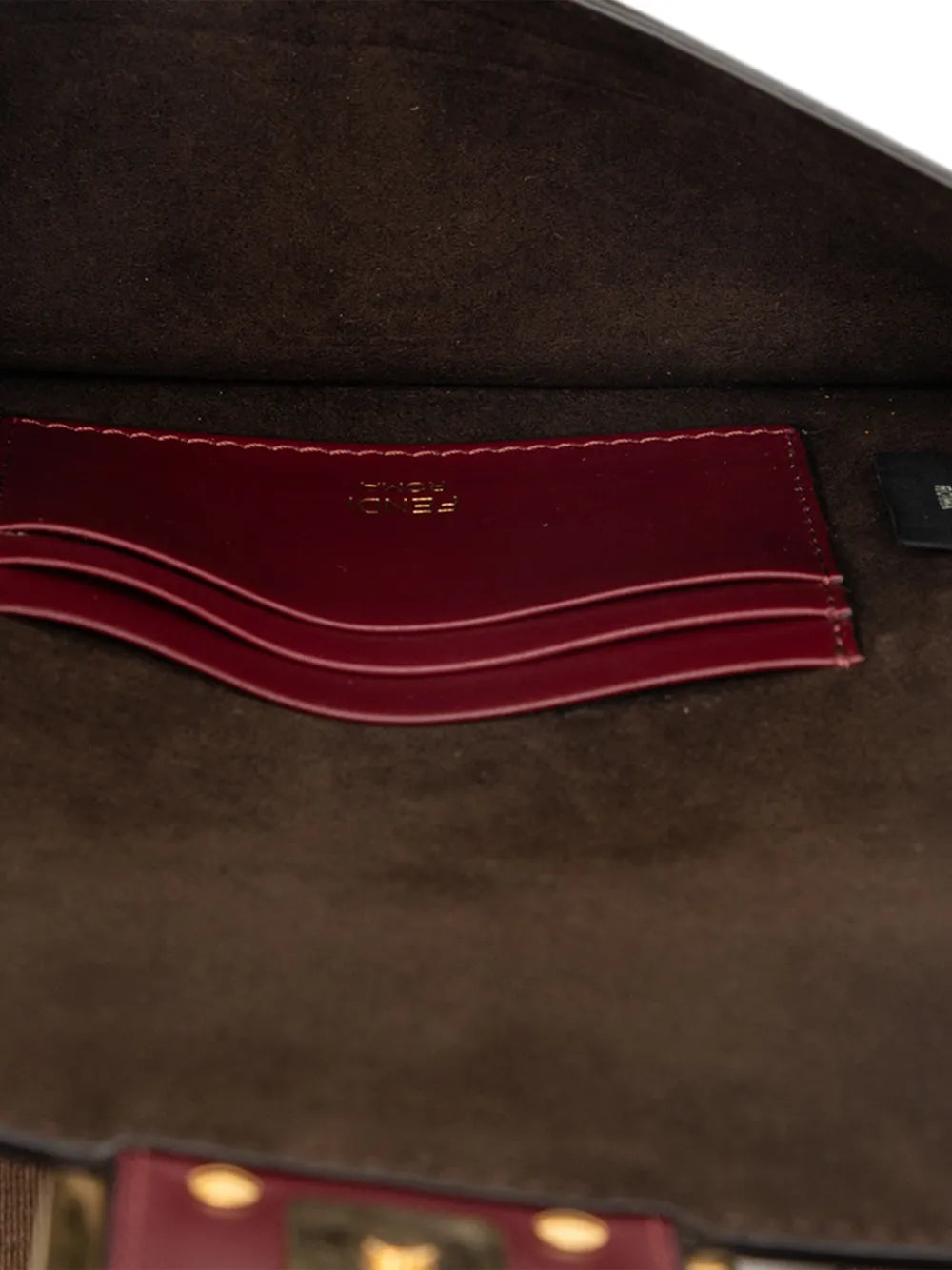 Fendi Mini Leather Flat Baguette crossbody bag