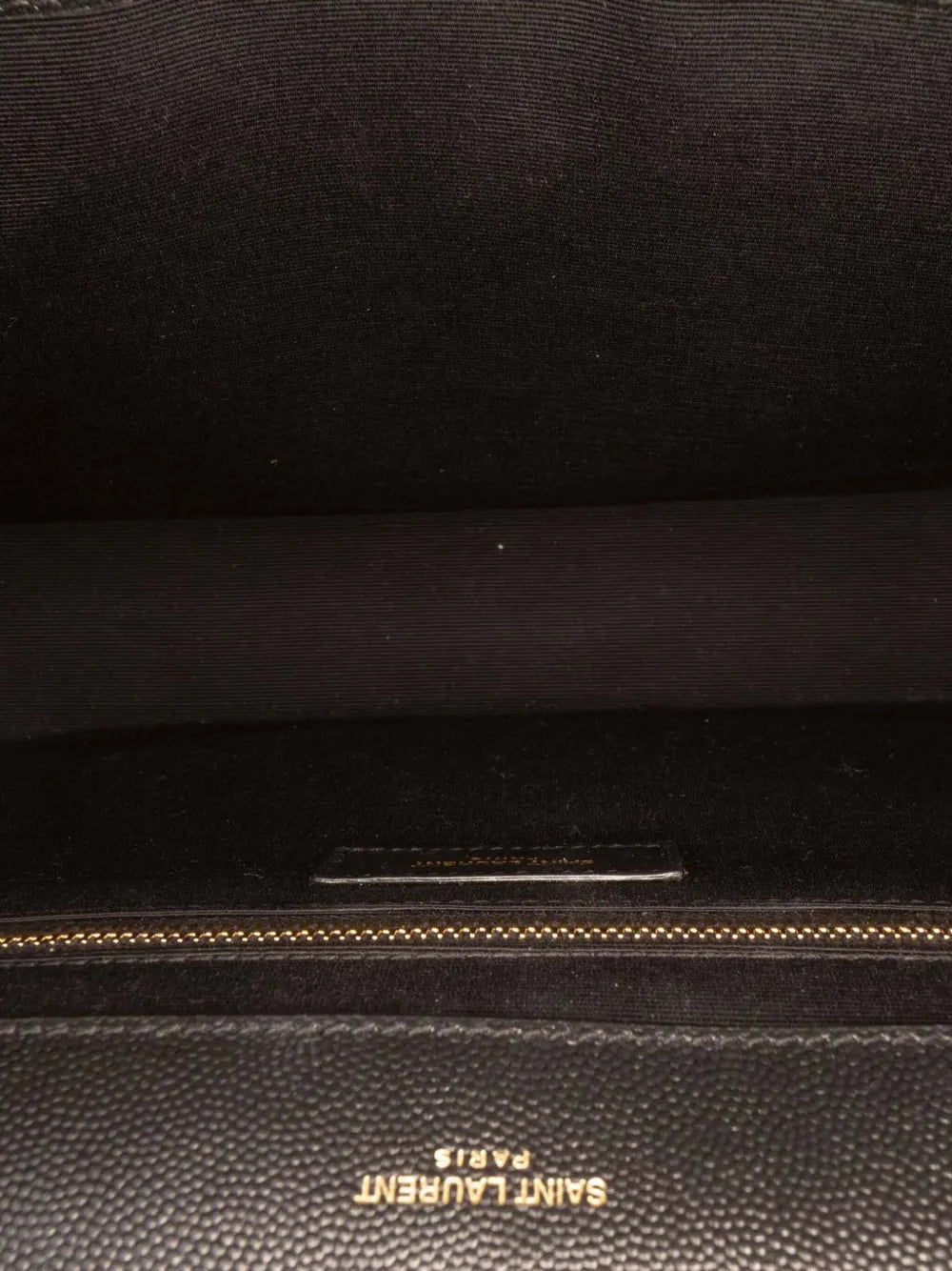 Saint Laurent Chevron Grain de Poudre Monogram Envelope