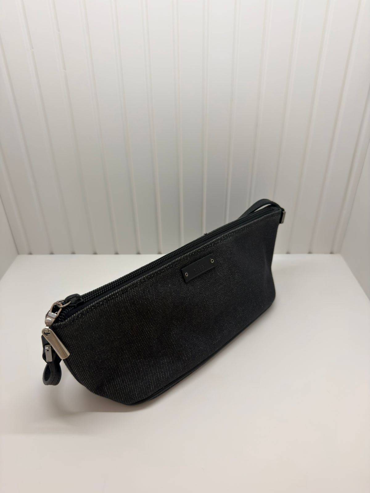 Gucci GG canvas Accessory Pouch Vintage Gray Navy