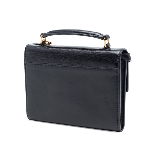 Saint Laurent Mini Aged Calfskin High School Satchel