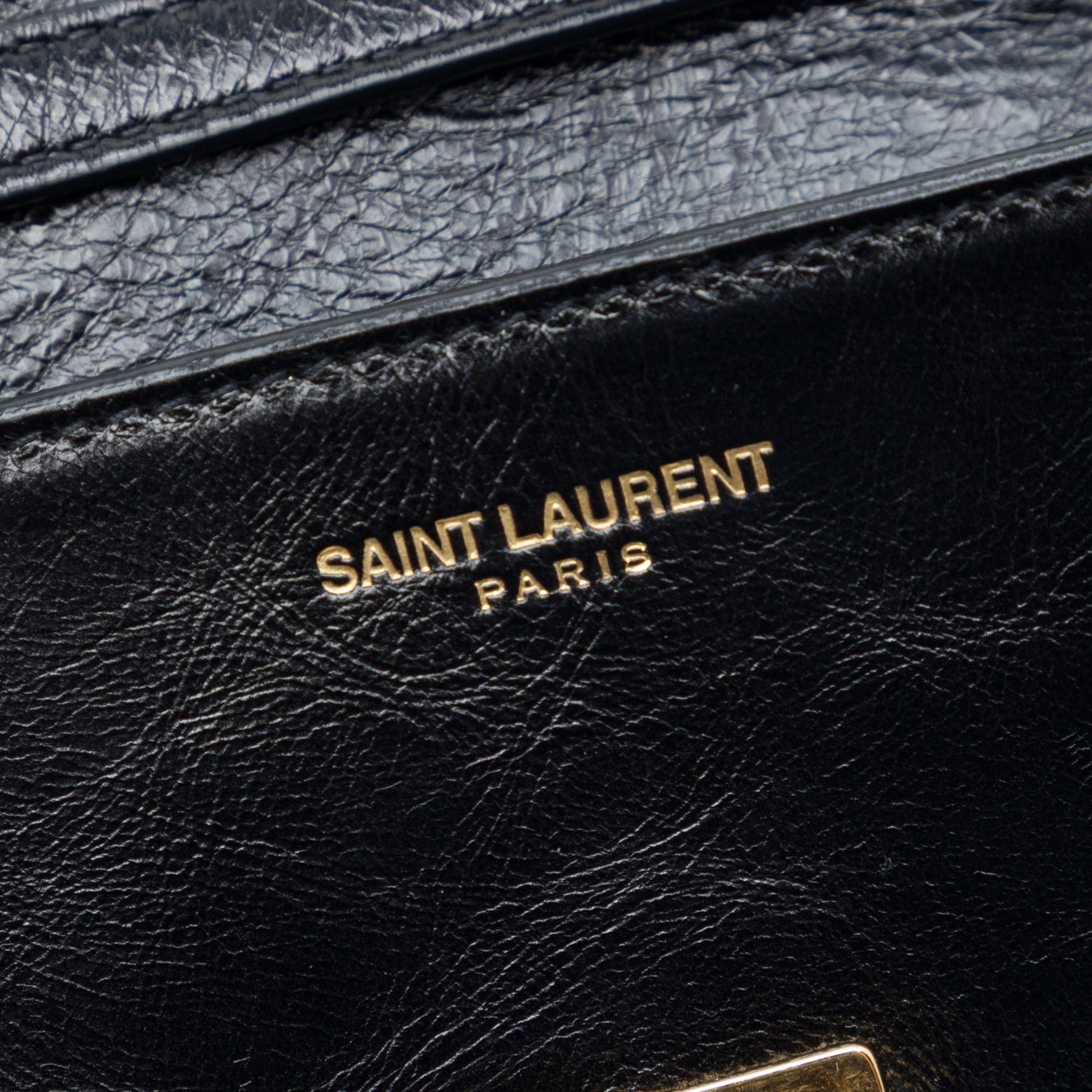 Saint Laurent Mini Aged Calfskin High School Satchel