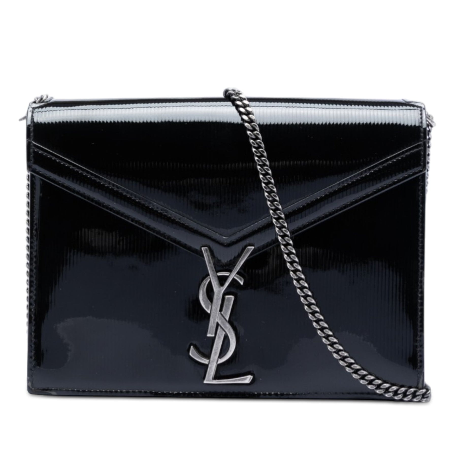 Saint Laurent Patent Monogram Cassandra Clasp Bag
