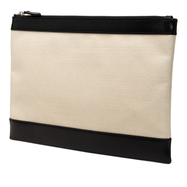 Balenciaga Canvas Navy Clip Clutch M