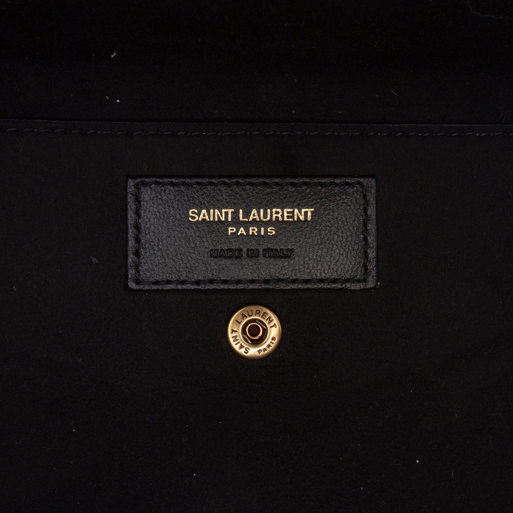 Saint Laurent Small Metallic Lambskin Teddy Bucket Bag