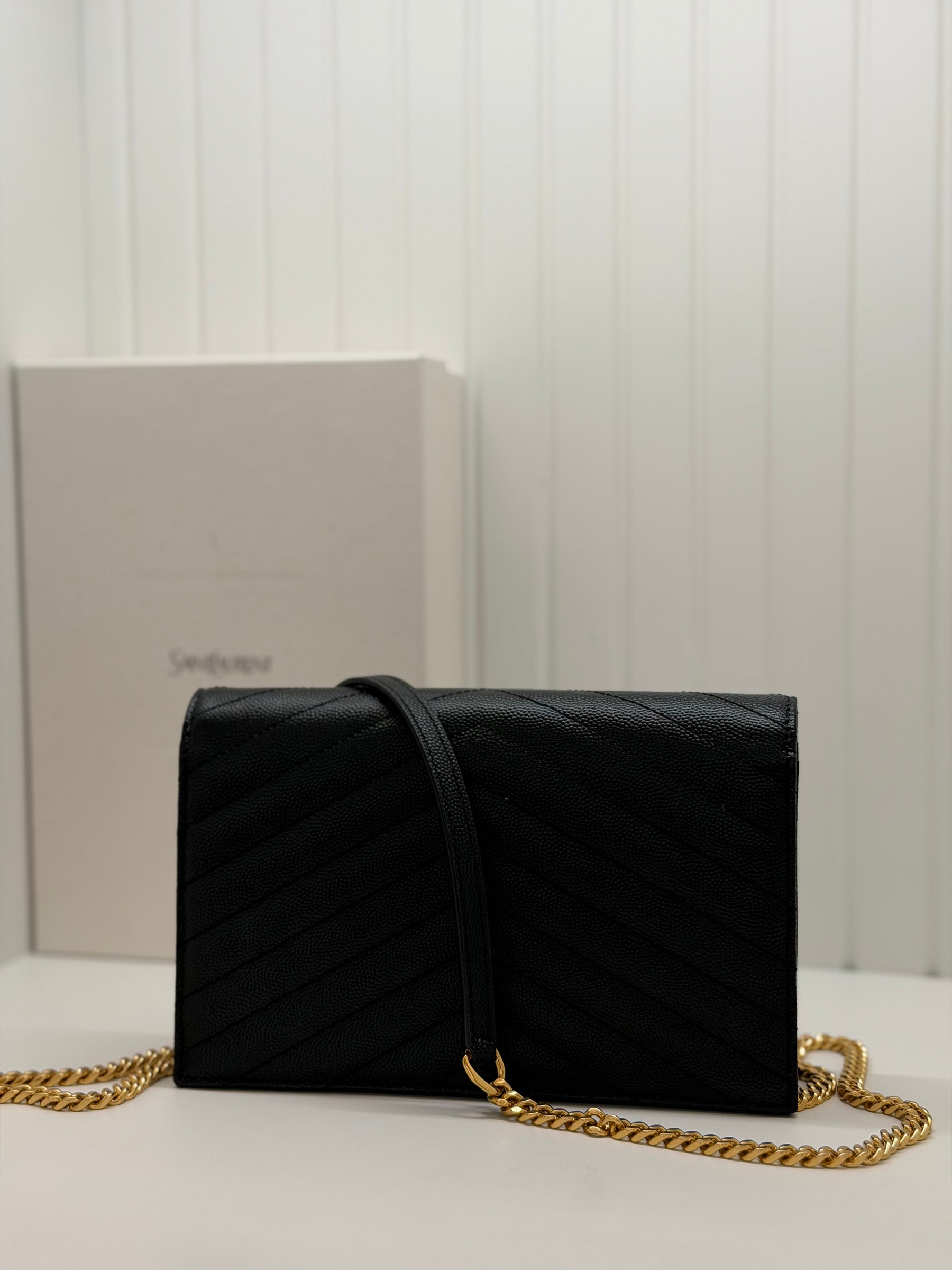 Saint Laurent small Envelope wallet on chain