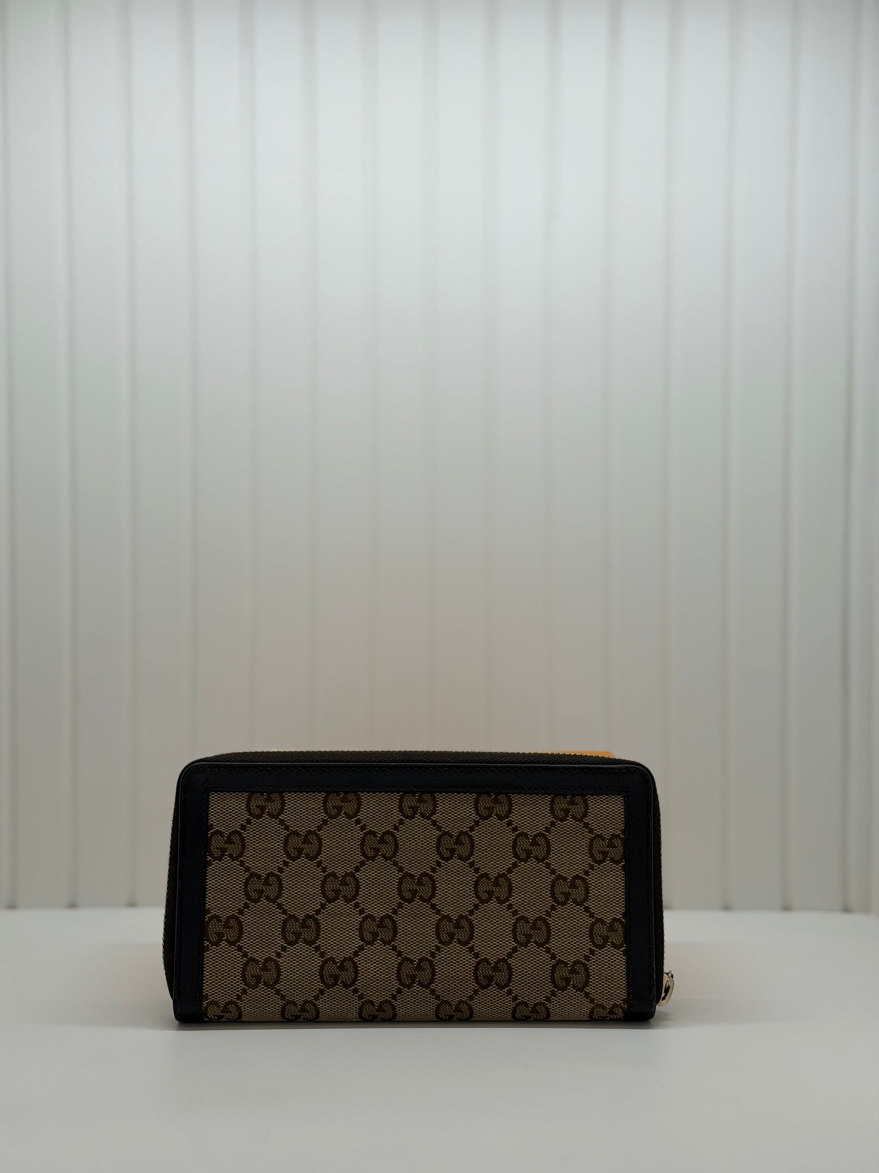 Gucci Beige/Brown GG Canvas and Leather Sukey Zip Around Wallet