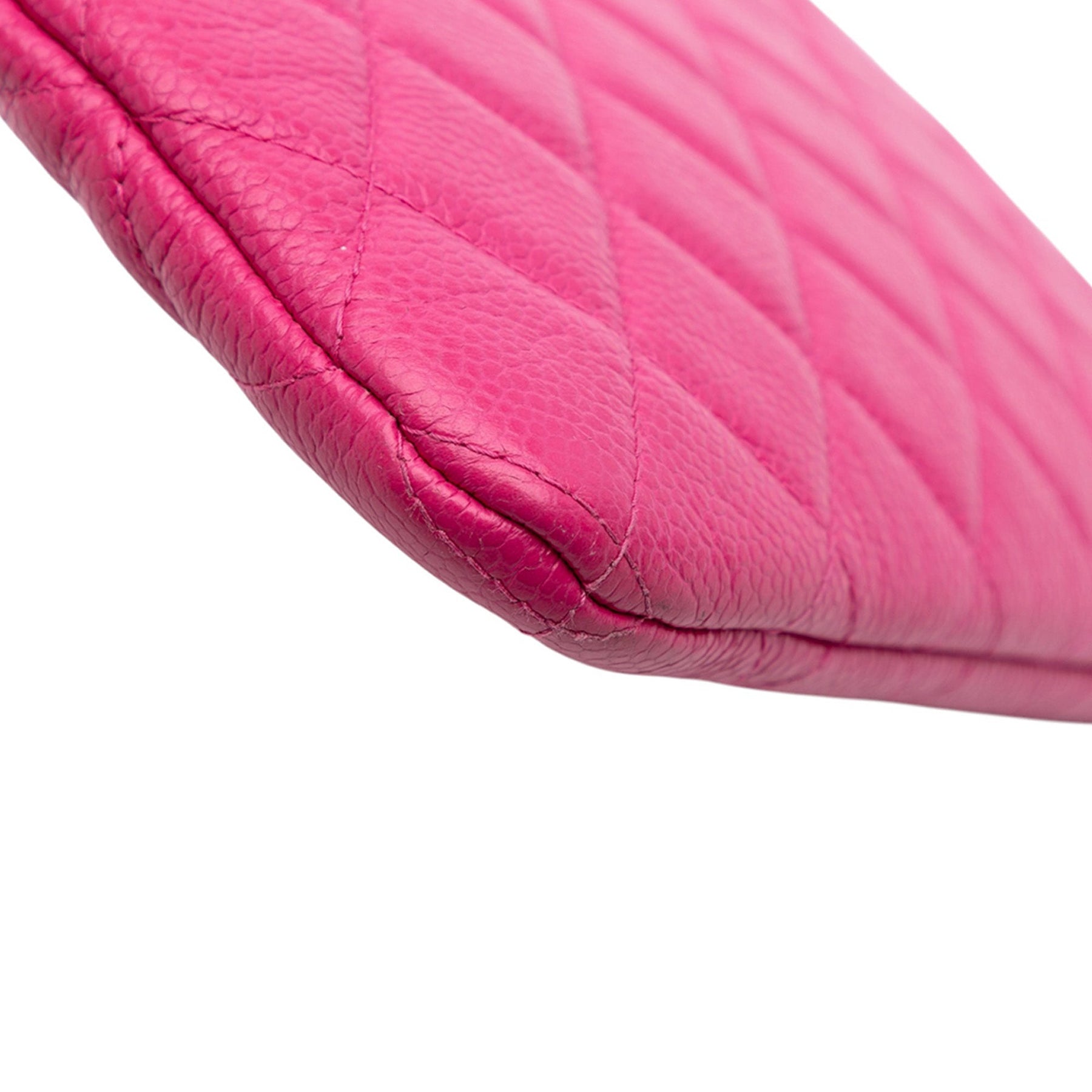 Chanel Small Quilted Caviar O Case Clutch