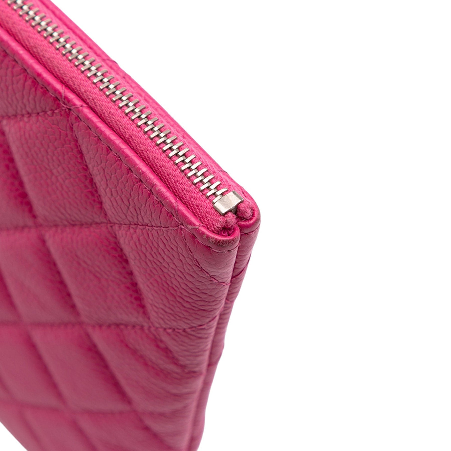 Chanel Small Quilted Caviar O Case Clutch