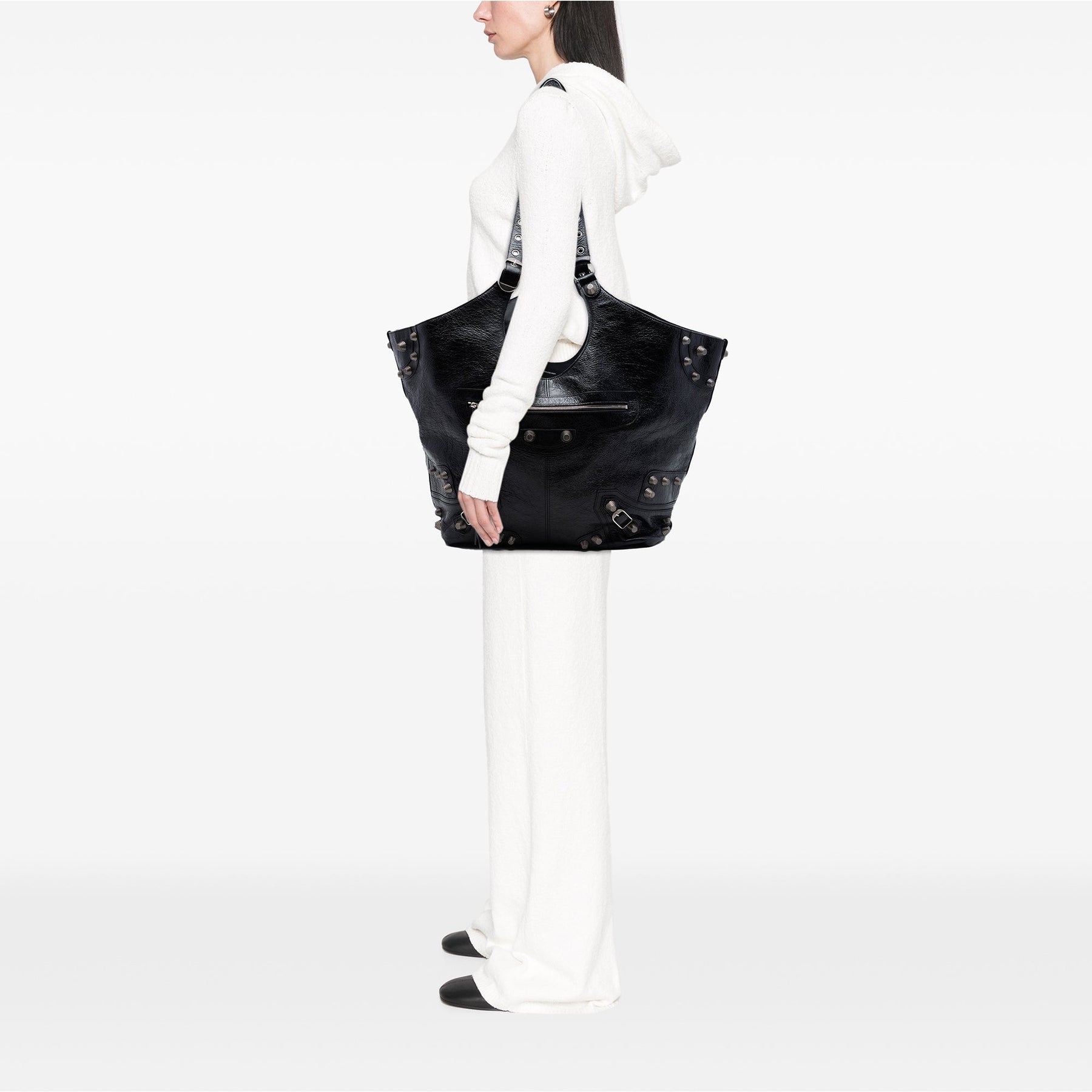 Balenciaga Large Arena Lambskin Le Cagole Carry All Tote