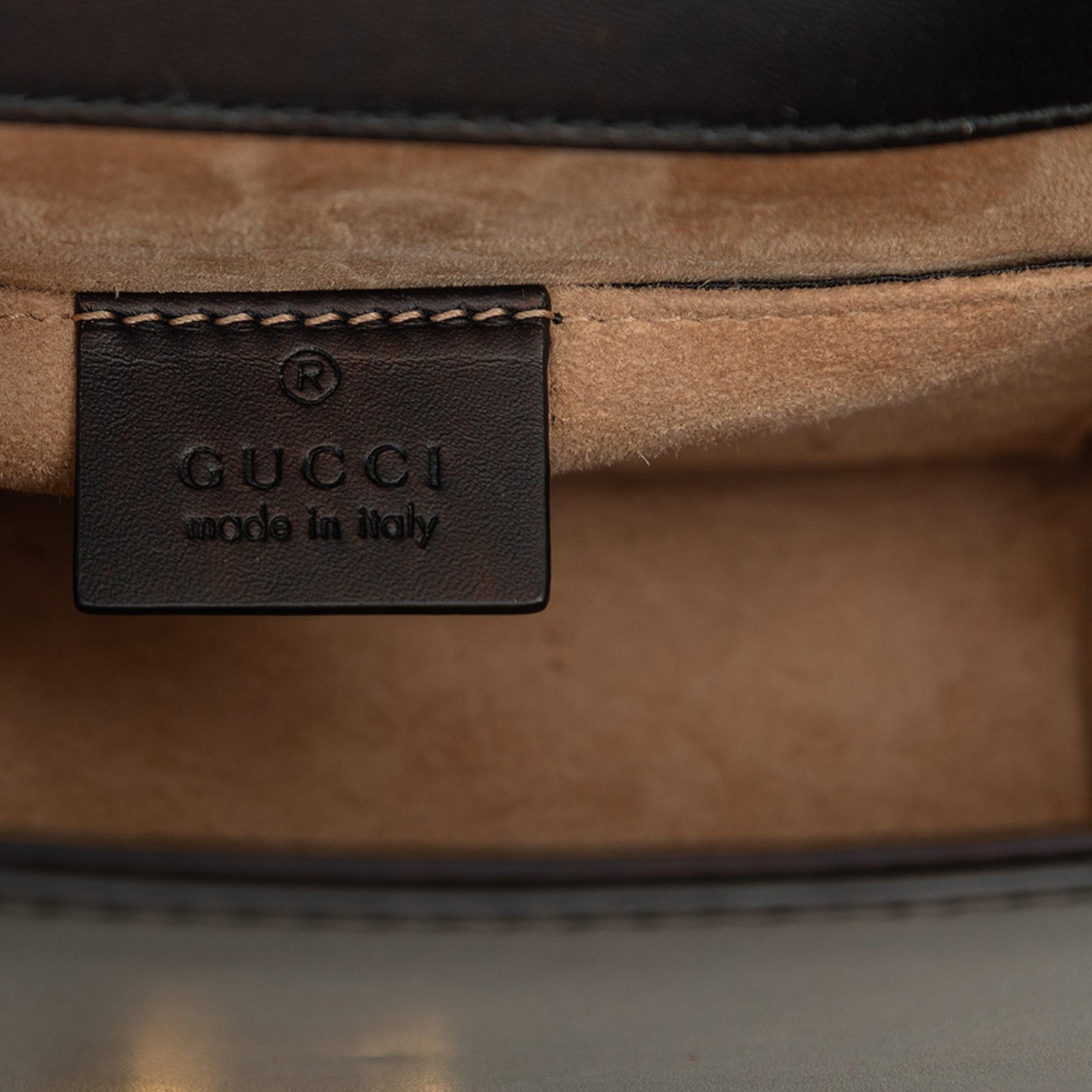 Gucci Mini Calfskin Web Sylvie Chain Satchel