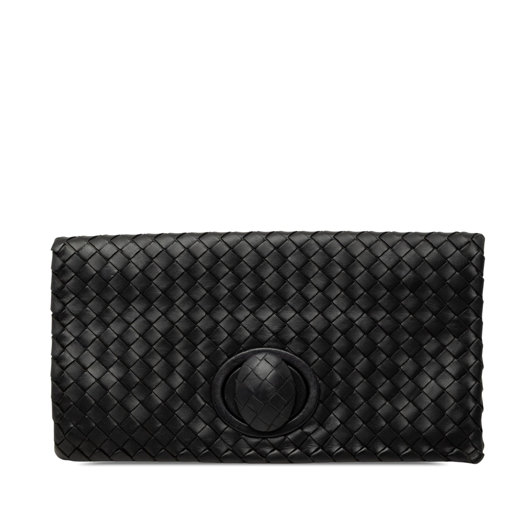Bottega Veneta Nappa Intrecciato Turn Lock Clutch