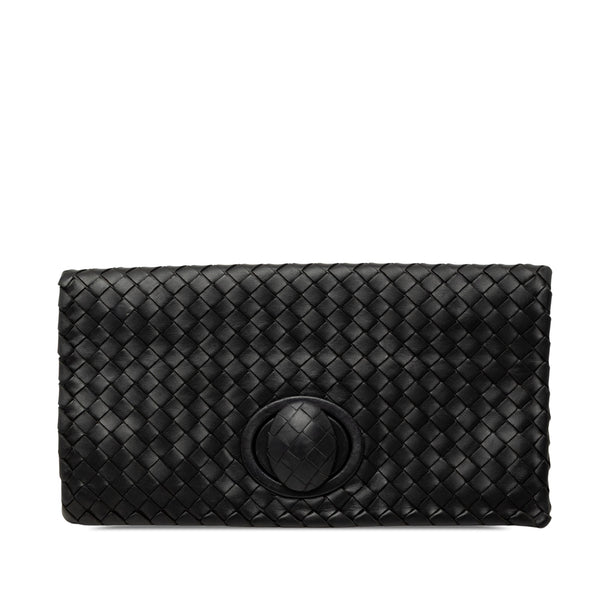 Bottega Veneta Nappa Intrecciato Turn Lock Clutch