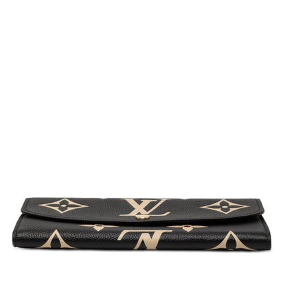 Louis Vuitton Bicolor Monogram Empreinte Giant Emilie Wallet