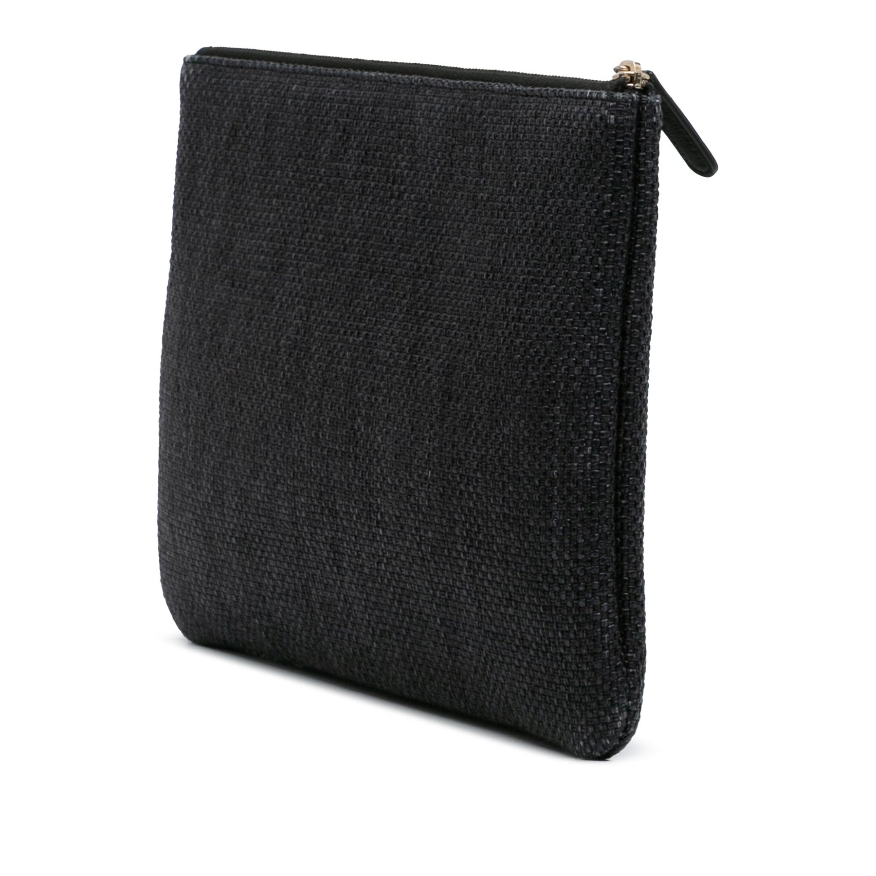 Chanel Medium Straw Deauville O Case Clutch