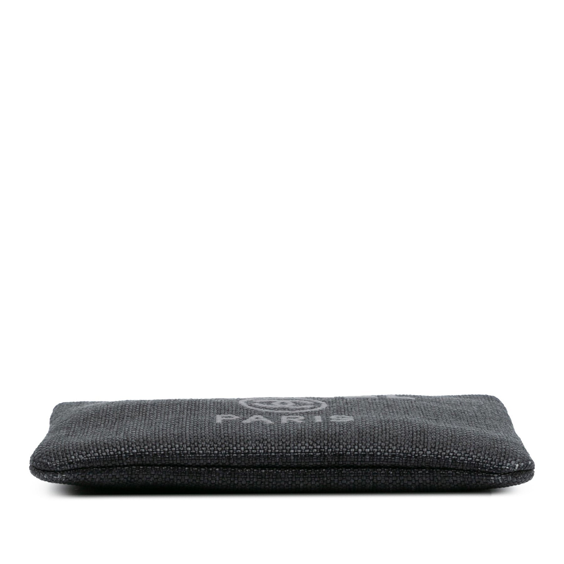 Chanel Medium Straw Deauville O Case Clutch