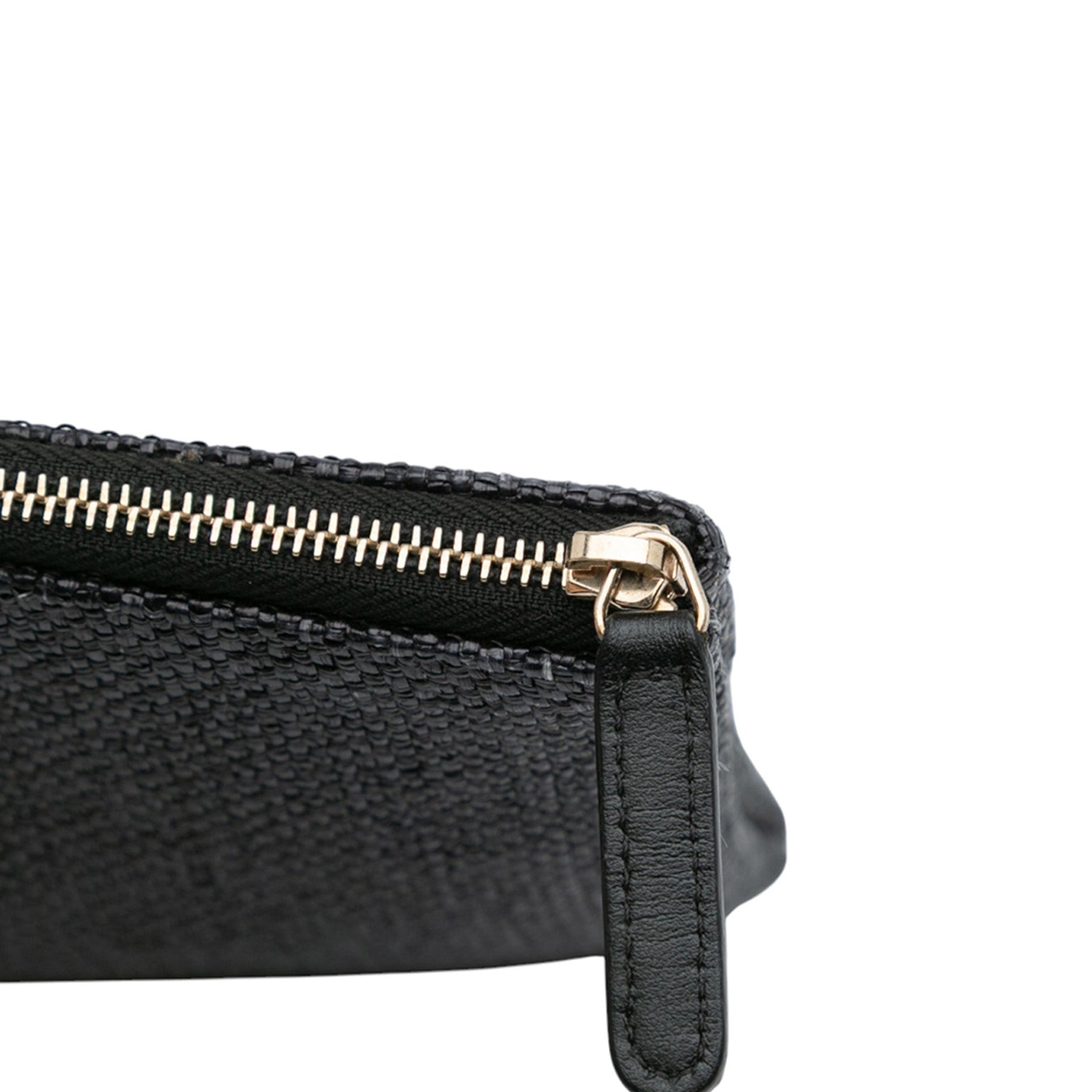 Chanel Medium Straw Deauville O Case Clutch