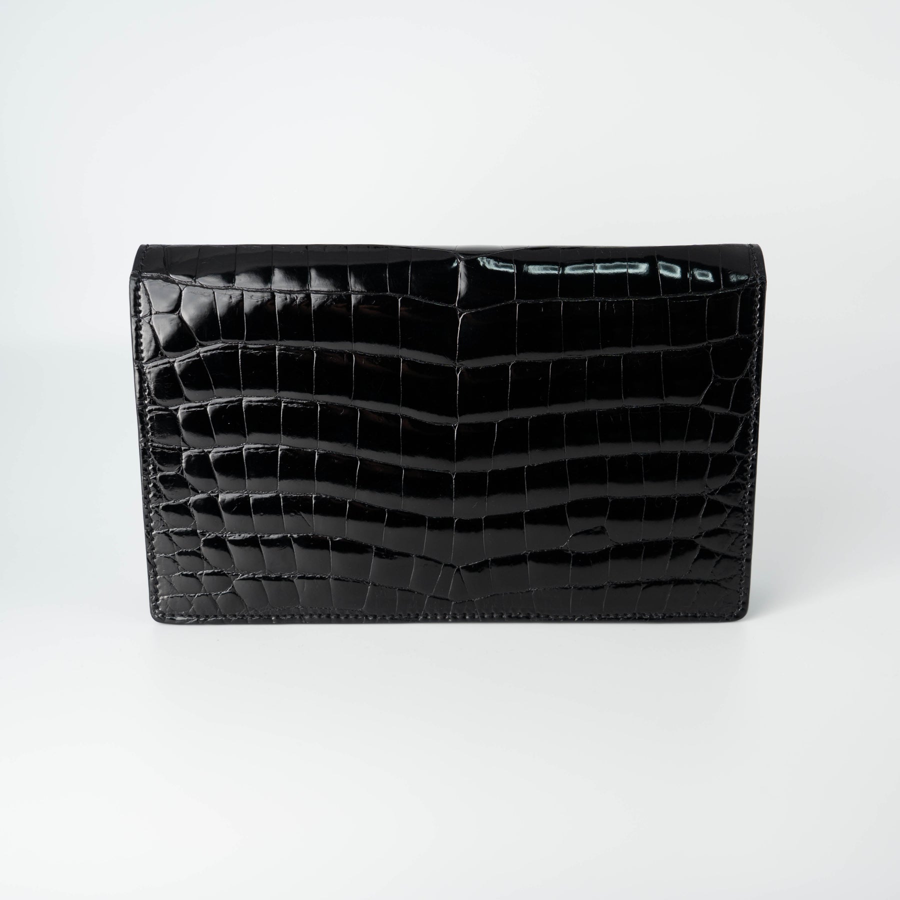 Prada Clutch Bag Black Crocodile Leather | Maison Reluxe — Maison Prada Clutch Bag Black Crocodile Leather | Maison Reluxe — Maison