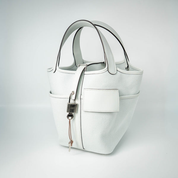Hermes Picotin 18 Gris Platine Cargo PHW