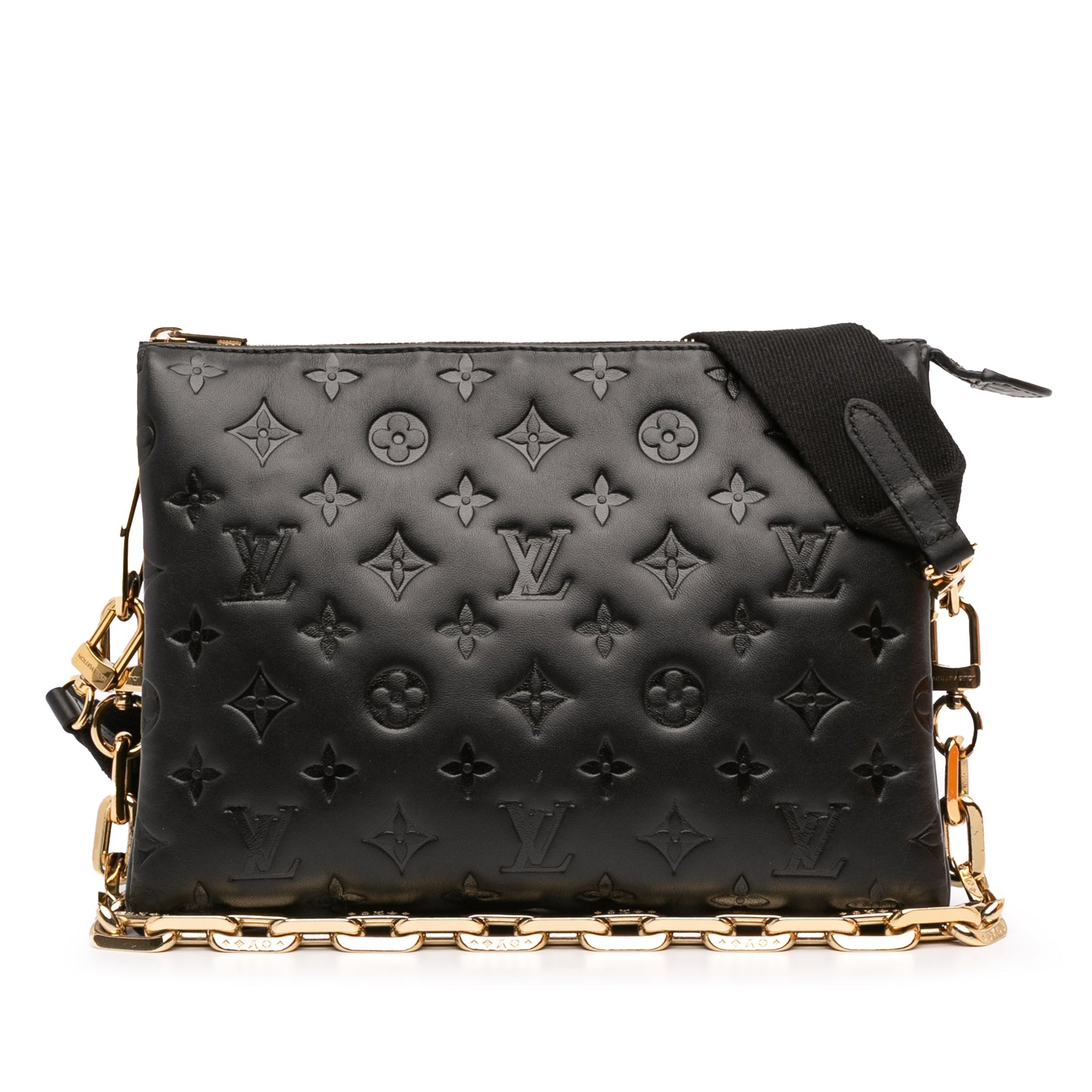 Louis Vuitton Monogram Embossed Puffy Lambskin Coussin PM