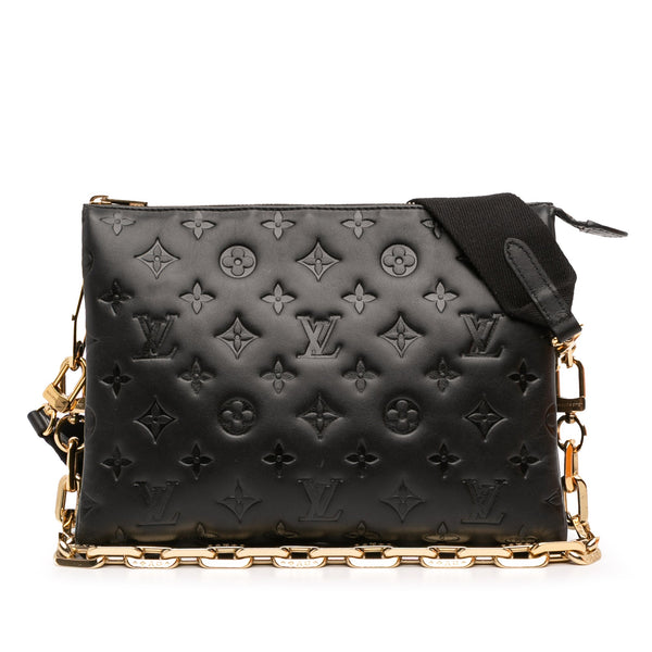 Louis Vuitton Monogram Embossed Puffy Lambskin Coussin PM