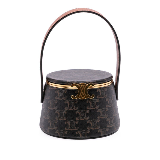 Celine Triomphe Coated Canvas Triomphe Nina Minaudiere Bag