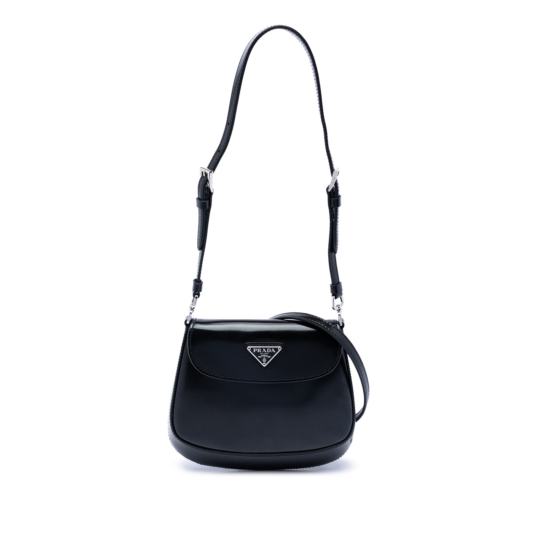 Prada Mini Brushed Leather Cleo Flap