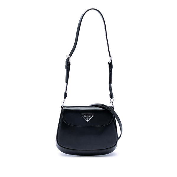 Prada Mini Brushed Leather Cleo Flap