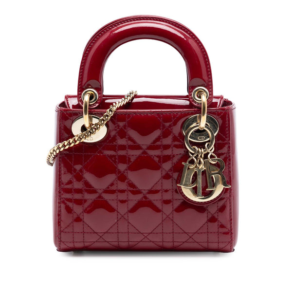 Dior Mini Patent Cannage Lady Dior