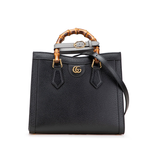 Gucci Small Leather Bamboo Diana Satchel