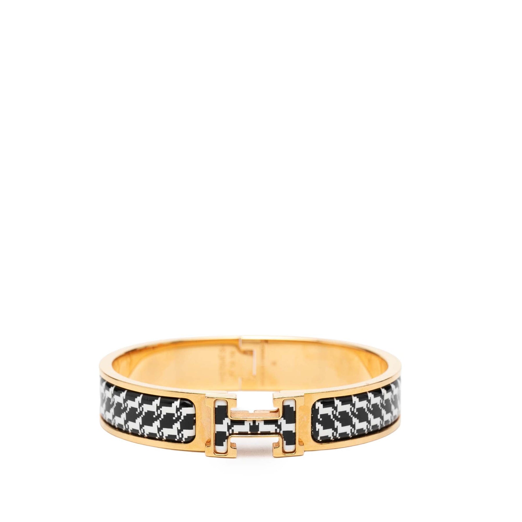 Hermes Narrow Enamel Cheval Pixel Clic H Bracelet PM