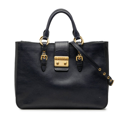 Miu Miu Goatskin Madras Satchel