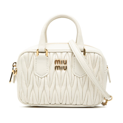 Miu Miu Mini Matelasse Nappa Arcadie Satchel
