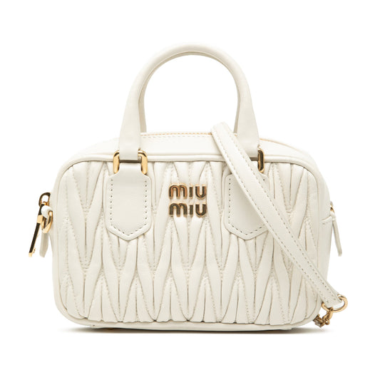 Miu Miu Mini Matelasse Nappa Arcadie Satchel