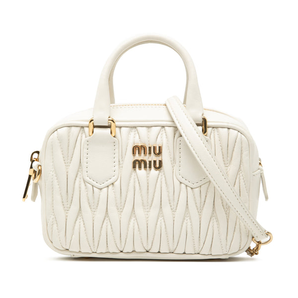 Miu Miu Mini Matelasse Nappa Arcadie Satchel