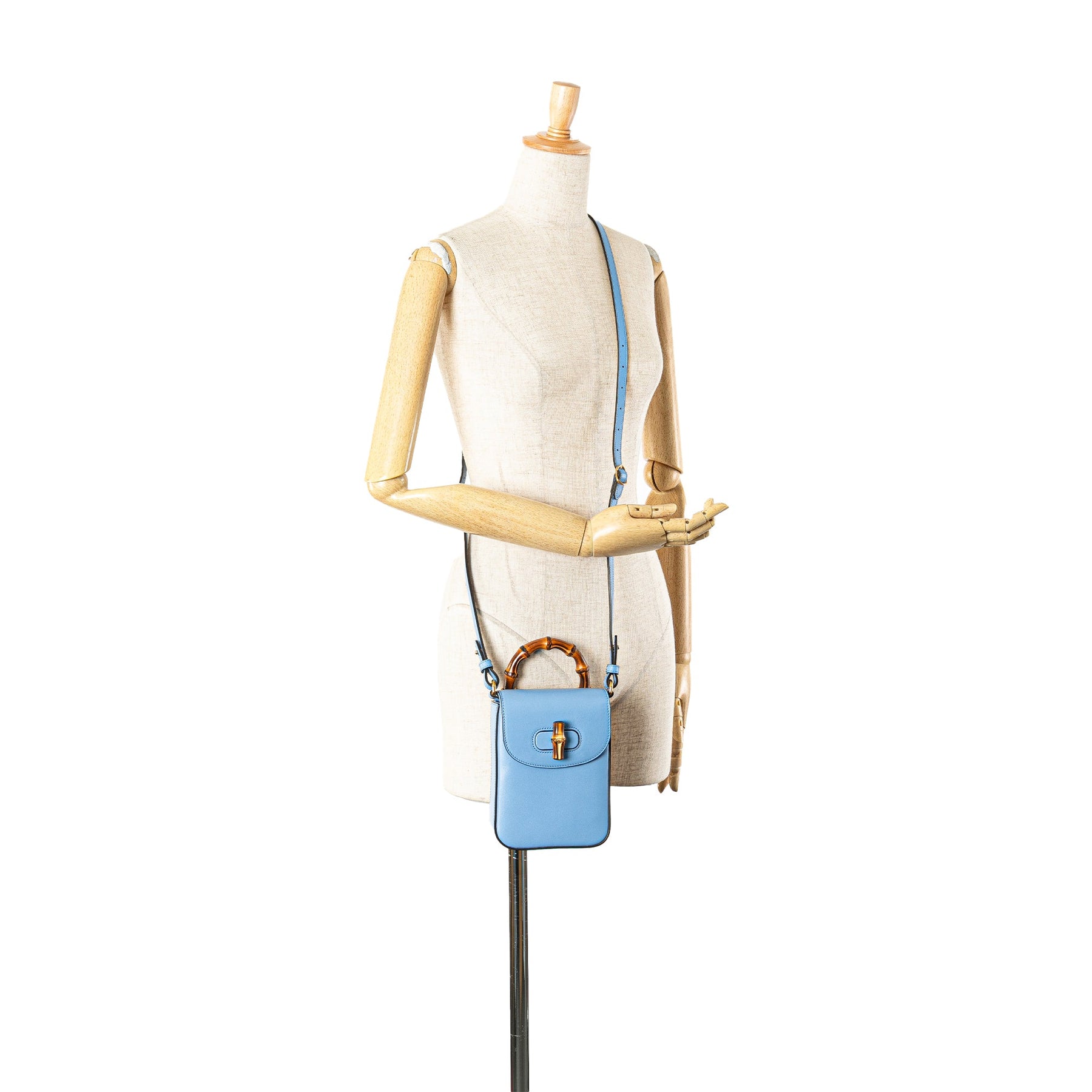 Gucci Mini Calfskin Bamboo Top Handle Bag