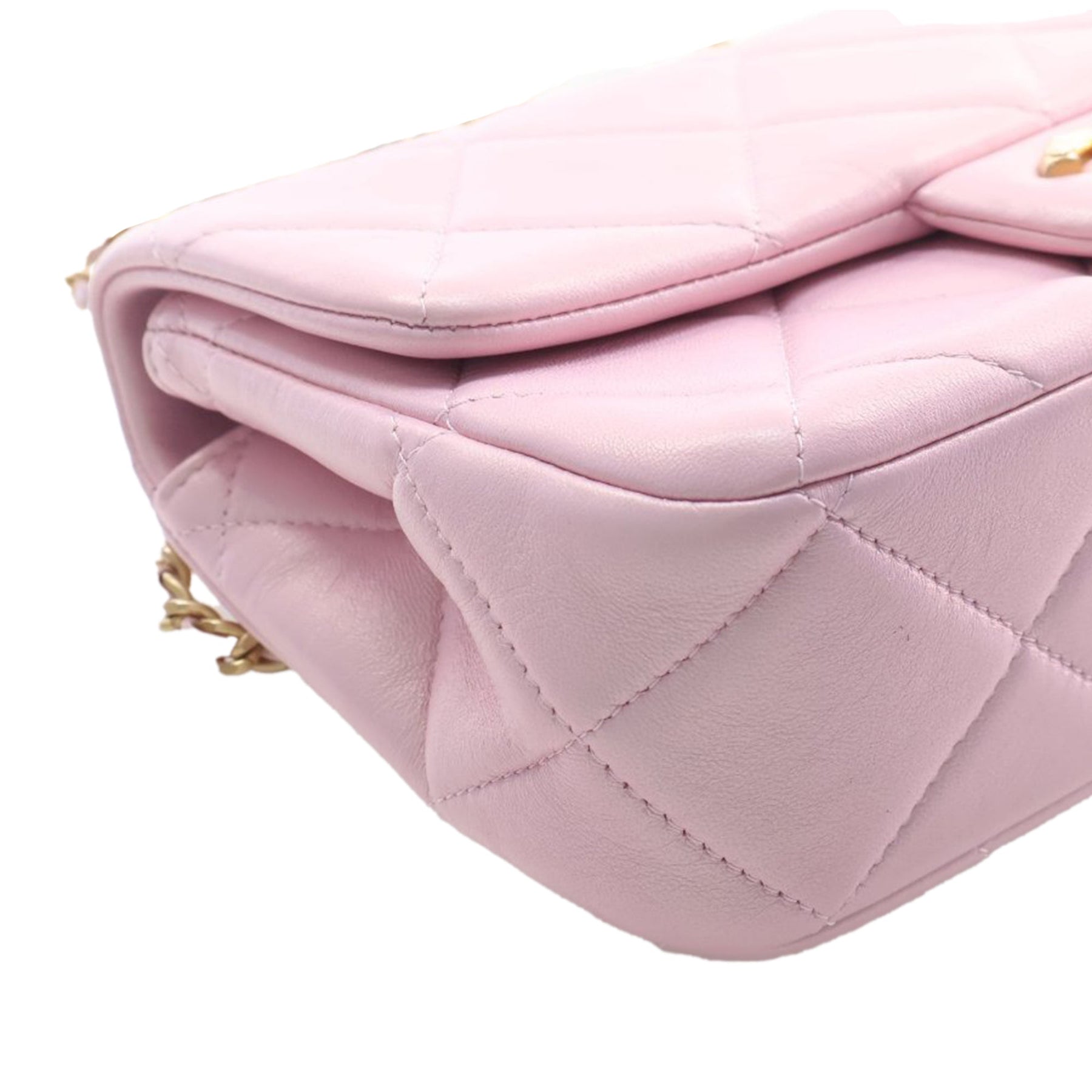 Chanel Mini Quilted Iridescent Lambskin Pearly Flap
