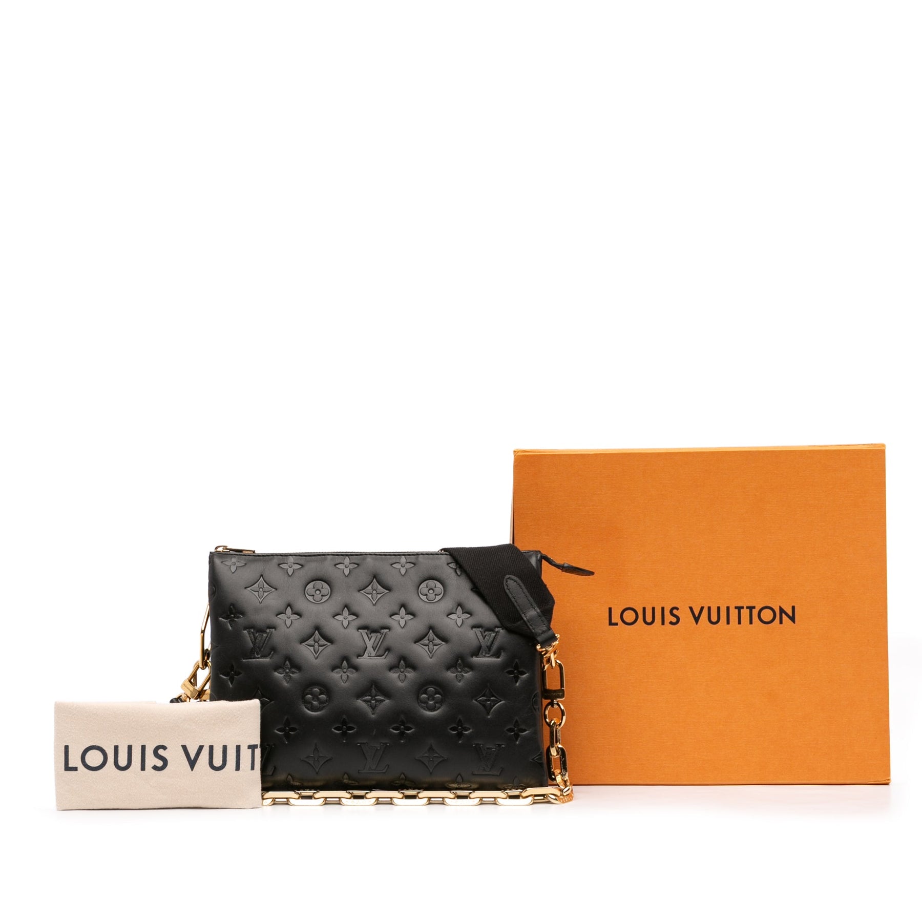 Louis Vuitton Monogram Embossed Puffy Lambskin Coussin PM