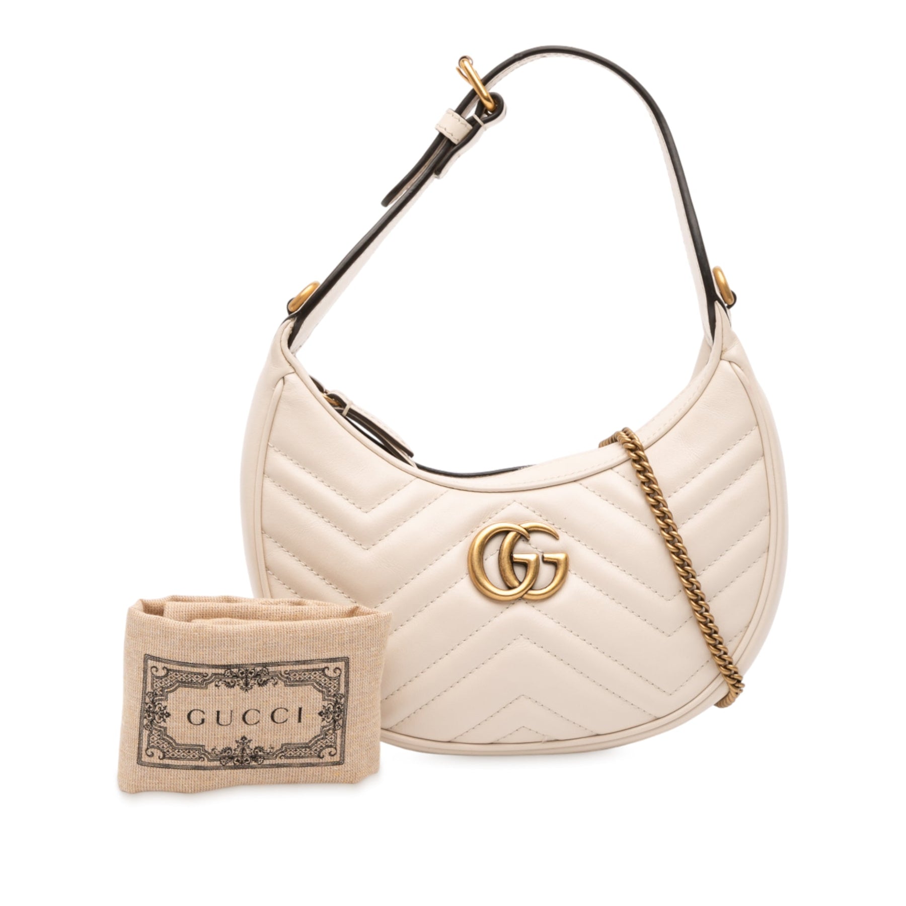 Gucci Mini GG Marmont Half Moon Bag