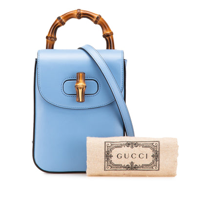 Gucci Mini Calfskin Bamboo Top Handle Bag