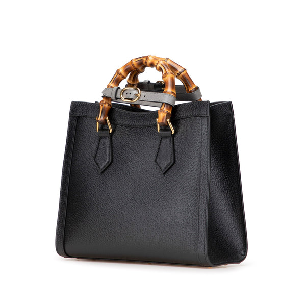 Gucci Small Leather Bamboo Diana Satchel