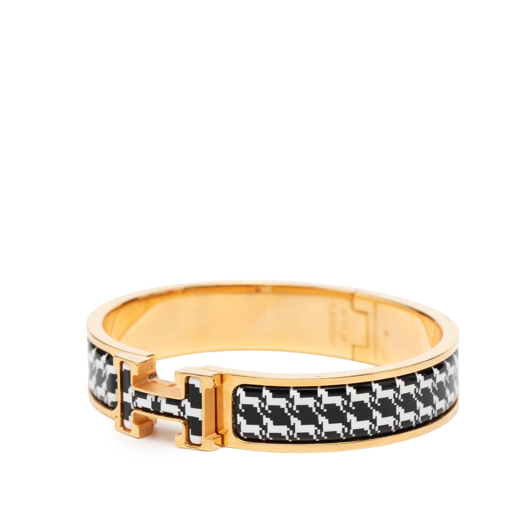 Hermes Narrow Enamel Cheval Pixel Clic H Bracelet PM