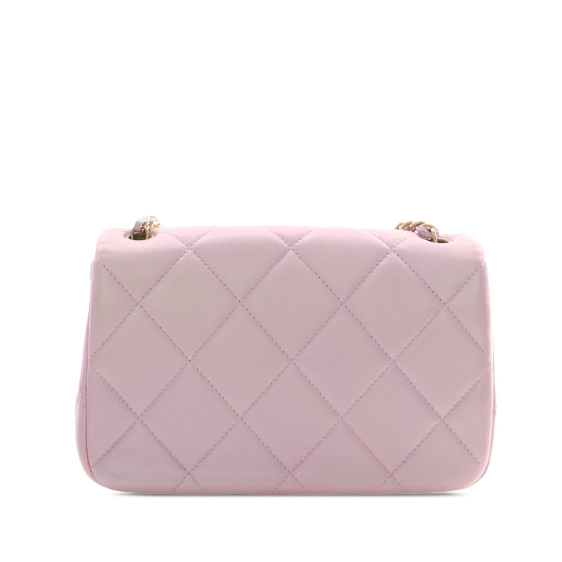 Chanel Mini Quilted Iridescent Lambskin Pearly Flap