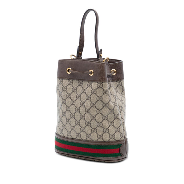 Gucci Small GG Supreme Web Ophidia Bucket Bag