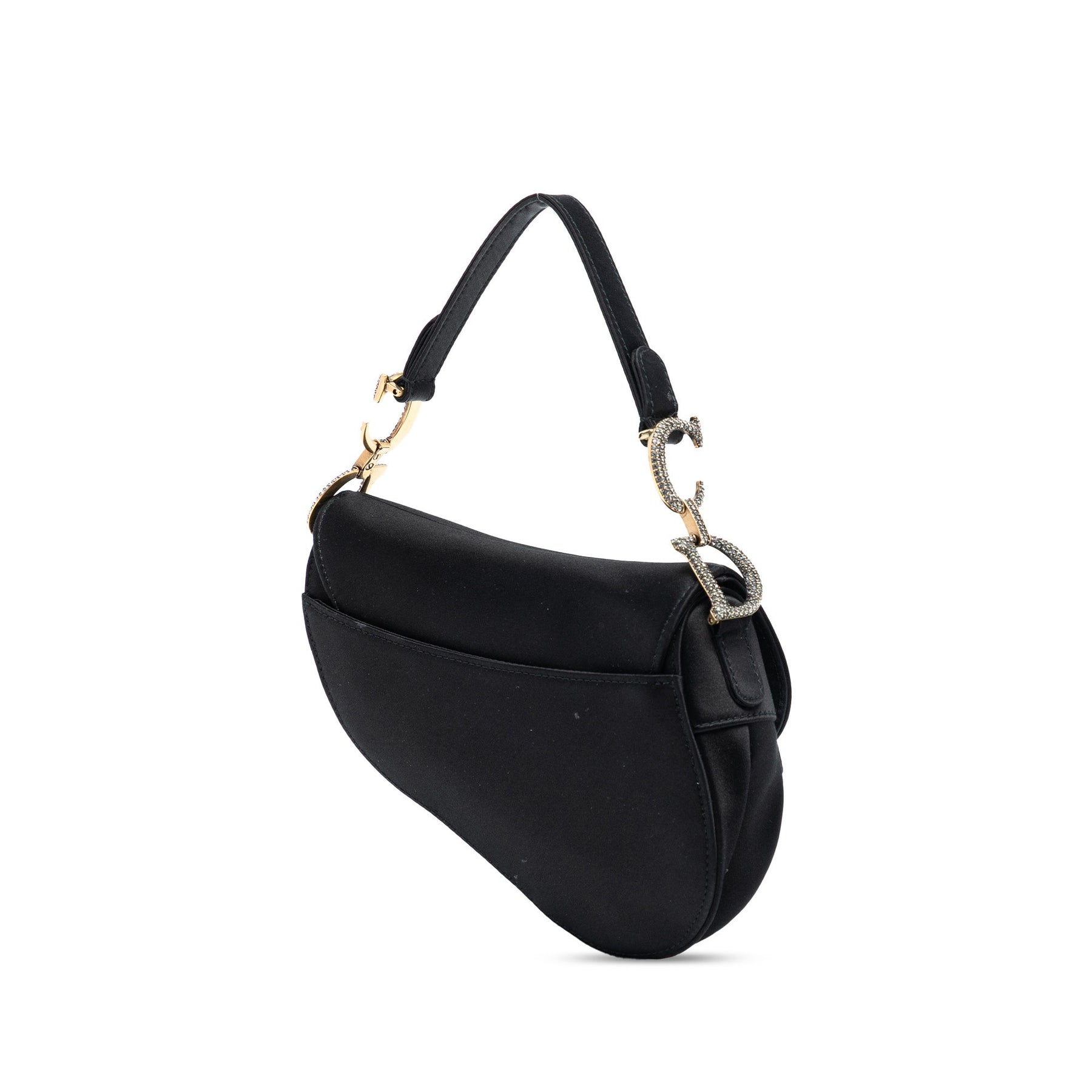 Dior Mini Satin Crystal Embellished Saddle Bag