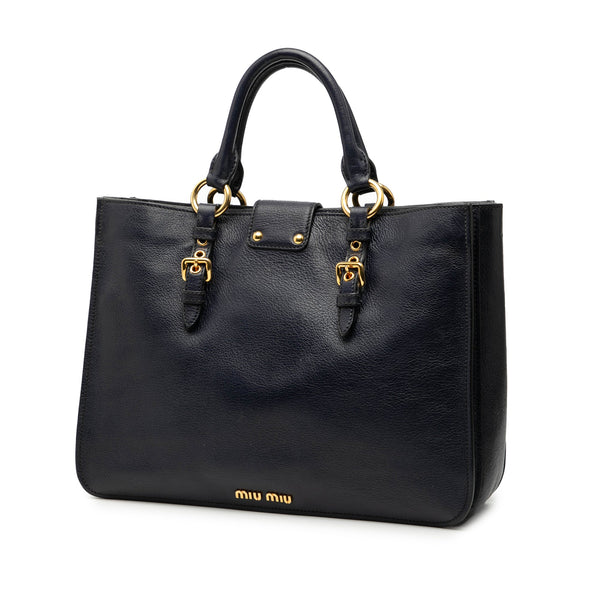 Miu Miu Goatskin Madras Satchel