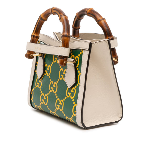 Gucci Mini Leather Bamboo GG Diana Satchel